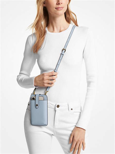 michael michael kors signature phone crossbody bag|michael kors saffiano crossbody bag.